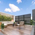 thumbnail image 4 of 6FT x 4FT Outdoor Privacy Screen Indoor Metal Panels Free Standing Black, 4 of 6