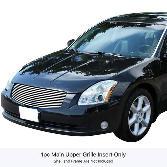 APS 2004-2006 Nissan Maxima Stainless Steel Billet Grille 8x6 horizontal billet