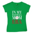 thumbnail image 5 of In My Baseball Mom Era Women's V-Neck T-shirt Funny Mom of Boys Best Team Supporter Mother Active Sports Child Mommy Tee, 5 of 7