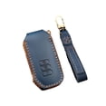 thumbnail image 2 of sweethay Funda de cuero para llave de coche, Color sólido, elegante, resistente al agua, cubierta de Control remoto, accesorios protectores con Automoción decorativa y accesorios Azul 3 Clave, 2 of 6