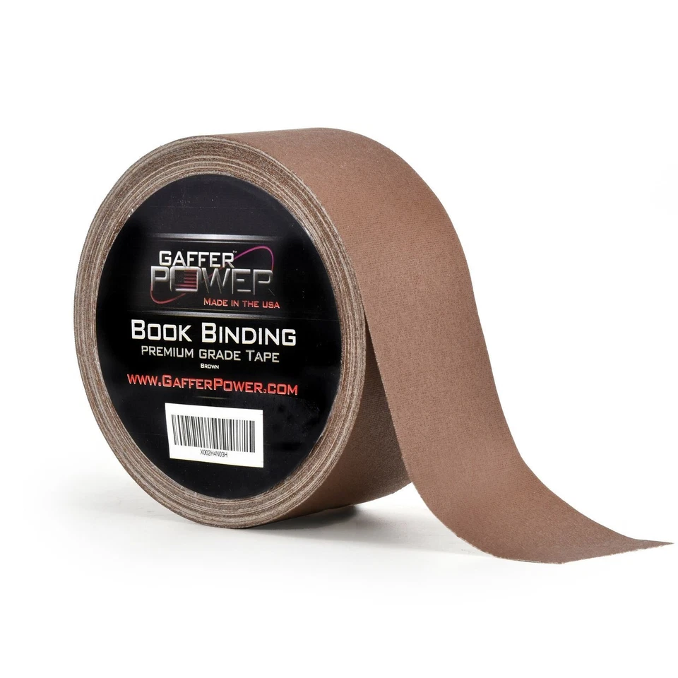 PRIME - Bookbinding Tape By Gaffer Power, Brown Cloth Book Repair Tape, 2" X 15 Yards