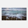 thumbnail image 2 of Waves Splashing Rocks in Norway - Modern Seascape Canvas Artwork, 2 of 3