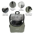 thumbnail image 6 of Airline Approved Dog and Cat Backpack Carrier for Small Dogs - Water, Stain Proof Dog Hiking Backpack with Mesh Cover, Waist Belt - GREEN-LEATHER, 6 of 7
