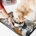 thumbnail image 2 of Happy Halloween Pumpkin Pet Food Mat Absorbent Water Non-Skid 17x30 Inch Pet Food Mat Spider Bat Dog Feeding Mat EcoFriendly Durable Pet Placemat, 2 of 7