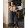 thumbnail image 4 of G4Free Smoofit Modal Soft Sweatpants Women Ribbed Waist Wide Leg Casual Pants Side Slit with Pockets, 4 of 8