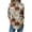 Beige, variant on Women's Fall Casual Christmas Printed High Neck Long Sleeve Pullover Top, Loose Vintage Graphic Sweatshirt, Holiday T-Shirt Blouse,Blue,XL