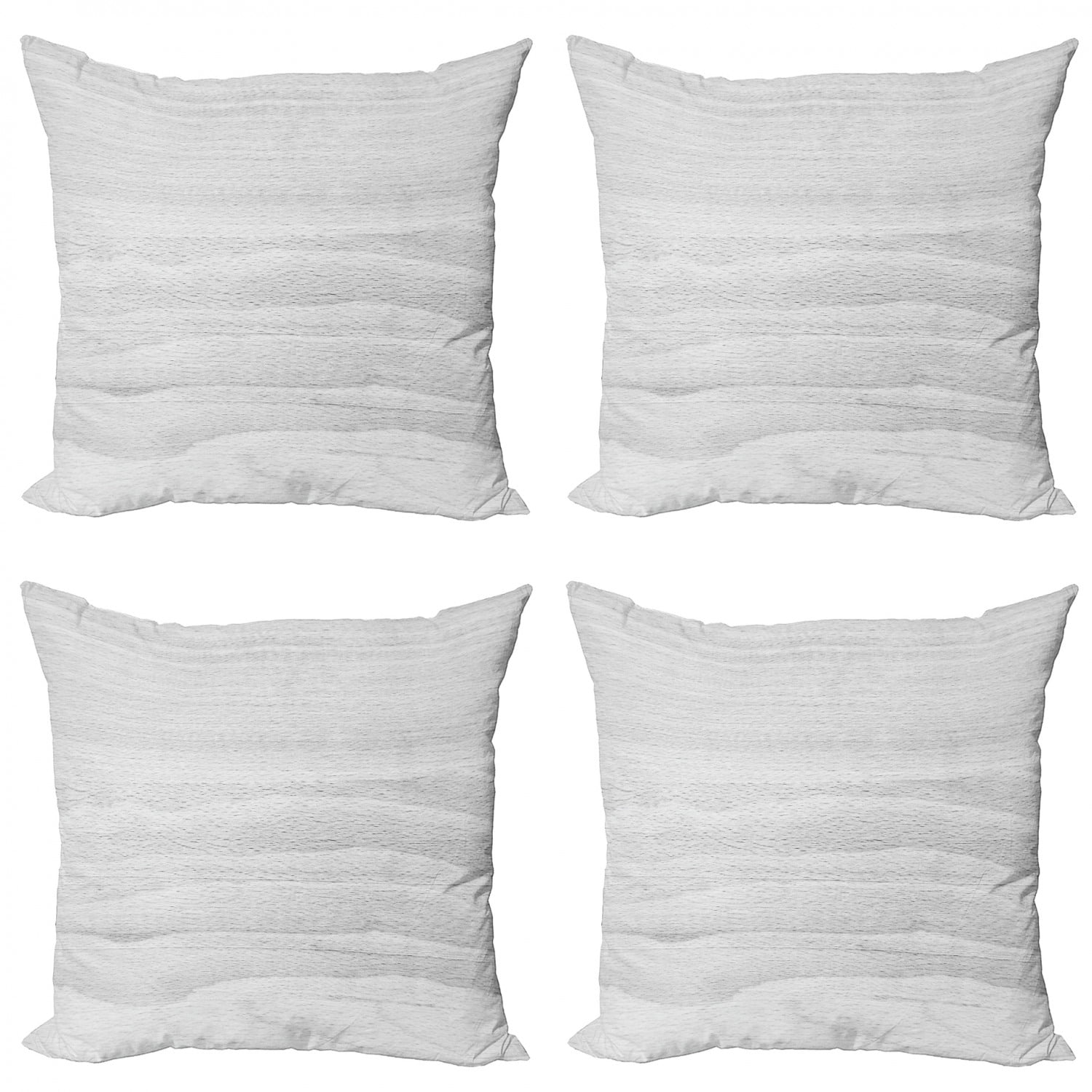 Grey Throw Pillow Cushion Case Pack of 4, Close up Image of Hardwood