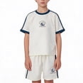 thumbnail image 6 of Boys 2-Piece Short Set Nautical Graphic Raglan T-Shirt and Athletic Shorts Outfit for Boys, White, Sizes 4-5 Years Old, 6 of 6