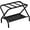 Black, variant on Set of 2 Luggage Rack for Guest Room, Folding Suitcase Stand with Shoe Shelf, Easy Assembly, Portable, Hold up to 110 lb, Gold
