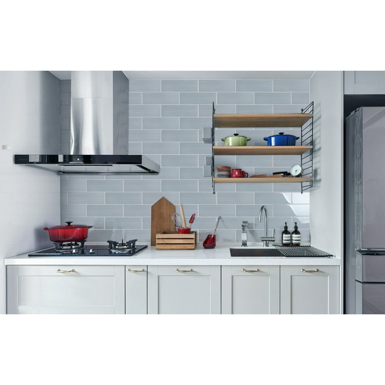 WS Tiles - Hand Painted Dark Gray 4 in. x 12 in. Individual Glass Subway Wall Tile (5 sq. ft / Case) WS Tiles - Hand Painted Dark Gray 4 in. x 12 in. Individual Glass Subway Wall Tile (5 sq. ft / Case)