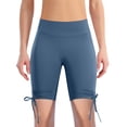 thumbnail image 3 of Womens Biker Shorts with Pockets, High Waisted Tummy Control Yoga Shorts for Women Adjustable Side Tie Running Gym and Workout, 3 of 7