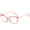 Pink, variant on Vintage Clear Crystal Glasses Metal Full Frame Women Fashion Eyewear Clear Lens Transparent Eyeglasses