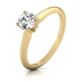 thumbnail image 3 of TimeLe$$ Classics Women's 0.75 Carat Round Cut Natural Diamond Solitaire Engagement Ring in 14K Yellow Gold 4 Prong (Ring Size: 8.5), 3 of 5