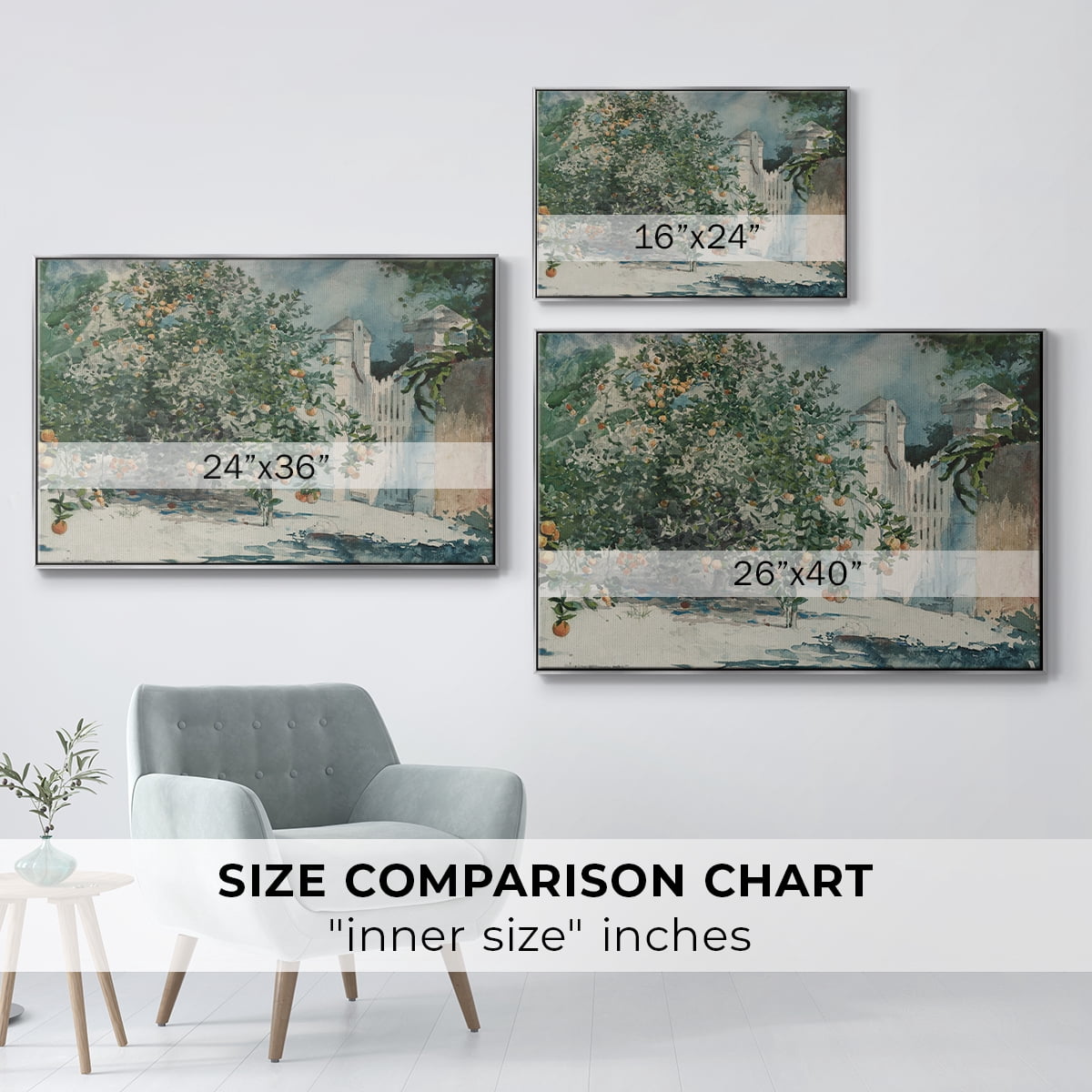 Vintage Botanical Print-L By Wexford Home Framed in Silver Wood Gallery Wrapped Canvas 25 in. x 37 in.