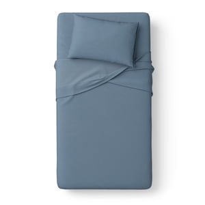 Mainstays Kids Twin Sheet Set, Microfiber, Blue, 3-Piece