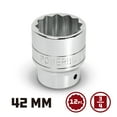 thumbnail image 2 of Powerbuilt 3/4 Inch Drive x 42 MM 12 Point Shallow Socket - 943245, 2 of 5