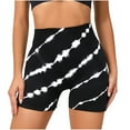 thumbnail image 2 of uublik Women's Athletic Shorts Super Soft Tie Dye Butt Lifter Shorts Gym Black, 2 of 5