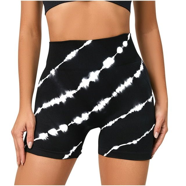 KIHOUT Shorts de Cyclisme pour Femmes Contrôle du Ventre Taille Haute Exercice Gym Course Yoga Shorts