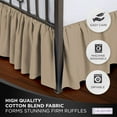 thumbnail image 4 of Ruffled Bed Skirt with Split Corners - Twin, Camel, 14" Drop- Blissford Dust Ruffle, 4 of 7