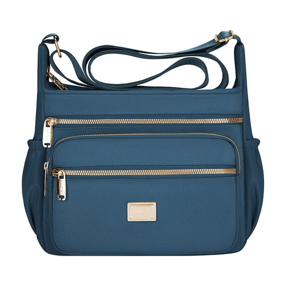 Large Capacity Crossbody Bag for Women, Nylon Shoulder Bag with Multi Pockets, Lightweight Commuter Purse for Daily Use, Travel, and Shopping