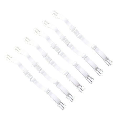 6pcs Elastic Bra Strap Clips Adjustable Nonslip Bra Strap Holders for Women
