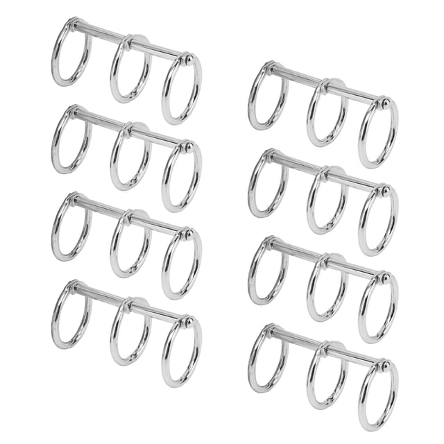 Metal Binder Rings 8 Pack, Electroplated Binding Rings for Loose Leaf Paper DIY Handbook, Foldable 300 Rings for Notes Photo Albums