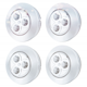 thumbnail image 3 of Paquete de 10 luces LED inalámbricas a batería con pulsador para la noche, luces adhesivas de seguridad para armarios, pasillos y gabinetes, color plateado, 3 of 5