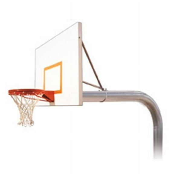 Brute Playground Steel In Ground Fixed Height Basketball System, Gold