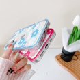thumbnail image 4 of Funda transparente suave TUNC para iPhone 13 Pro Max con flor a prueba de golpes azul, 4 of 5