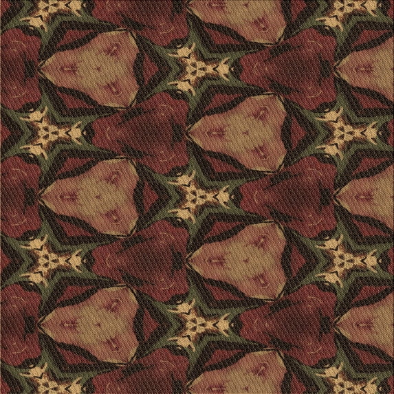 Ahgly Company Indoor Square Patterned Light Brown Area Rugs, 5' Square