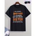 thumbnail image 5 of T-shirt Homme "Frère Sœur", Col Rond, Vêtement Décontracté, Printemps et Été, 5 of 5