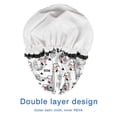 thumbnail image 4 of Shower Caps,White Cow Moo Milk Pattern Waterproof Shower Cap for Women 4 Pieces,Double Reusable Hair Cover for Shower PEVA Elastic Stretch Hem, 4 of 7