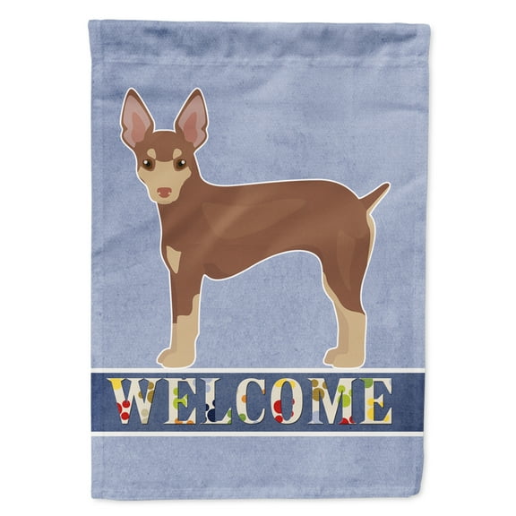 Carolines Treasures CK3666GF Miniature Fox Terrier Welcome Flag Garden Size  Small multicolor