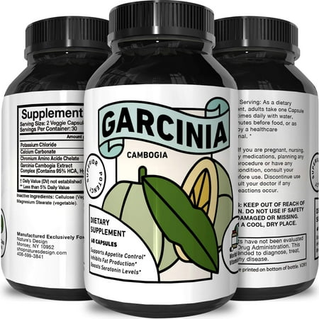 Garcinia Cambogia with 95% HCA Weight Loss Supplement by World Class Vitamins - Pure Diet Pills Fat Burning Carb Blocker Supplement and Appetite