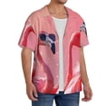 thumbnail image 2 of Naloa Cool Flamingos Sunglasses Scene Men's Loose Fit Cuban Collar Short-Sleeve Shirt, Hawaiian Shirts, Mens Shirts Casual for Everyday Wear Outings-Small, 2 of 5