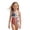 Beige, variant on d 4th of July Girls Swimsuit American Flag Quick Dry Swimwear Red White and Blue Crew Neck Beach Patriotic Bathing Suit