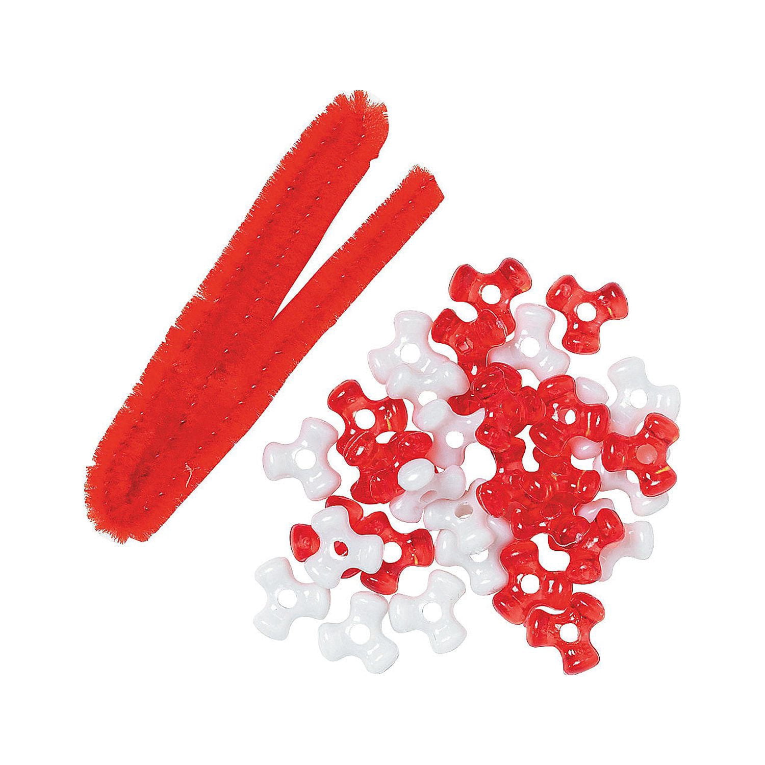 Beaded Candy Cane Christmas Ornament Craft Kit - Makes 48, Craft Kits, Christmas, 48 Pieces