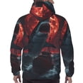 thumbnail image 7 of Naloa Red Moon Shark Sailboat Men's Casual Hooded Collar Drawstring Hoodies Pullover Sweatshirts Casual Long Sleeve Shirts-3X-Large, 7 of 7