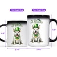 thumbnail image 4 of Happy St. Patrick’s Day Bull Terrier with Green Hat Shamrocks Rainbow Heat Color Changing Mug Bully Dog Lovers Gifts Idea Magic Coffee Mug - 03007, 4 of 4
