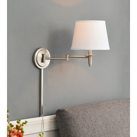 20w Wall - Kenroy Home Sheppard Wall Swing Arm Lamp - 20W in. Brushed Steel