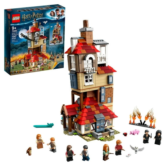 LEGO Harry Potter Attack on the Burrow 75980 Building Toy Set (1,047 Pieces)