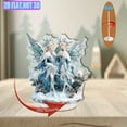 thumbnail image 6 of A rotating acrylic display piece featuring detailed Snow and Frost Elves with icy colors and intricate designs, enhanced by cinematic lighting and rich decorations, 6 of 6
