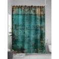 thumbnail image 5 of Fsddascl Teal Brown Board Shower Curtain Set - Extra Long 72" x 96" Washable Bathtub Curtain with 12 Hooks, Farmhouse Vintage Wooden Grain Waterproof Fabric Stall Shower Curtains for Bathroom, 5 of 6