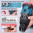 thumbnail image 3 of Drills 13mm High Torque Multifunctional Electric Cordless Drill High-power Cordless Rechargeable Hand Drills Brushless Motor Home DIY Electric Power Tools, 3 of 7