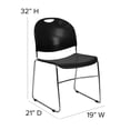 thumbnail image 4 of Scranton & Co Stacking Chair with Handle in Black, 4 of 8