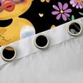 thumbnail image 4 of Homewish Kawaii Yellow Ducks Curtains Pack of 2 (42x84 Each) for Preppy Kids Children,Colorful Flowers Curtains Blackout,Flying Butterflies Bedroom Curtains,Super Cozy Room Decor, 4 of 6