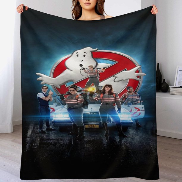 Manta de los Cazafantasmas, súper suave, acogedora y cálida manta de felpa para niños y niñas, mantas de franela ligeras y difusas para sofá, cama, viajes, camping, regalos de 80 x 60 pulgadas