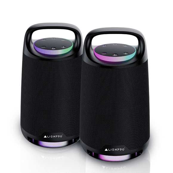 Kit Bocinas Vulkano Alienpro 2 Pack TWS 80W RMS Luces RGB