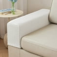thumbnail image 2 of White Couch Arm Covers, Large 1 Pc Stretch Polyester Sofa Armrest Slipcover, Thickened Washable Chair Arm Protectors for Fabric Furniture, Clean Look, 2 of 5