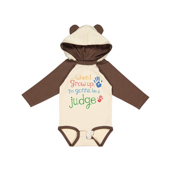 Inktastic Future Judge Gift for Kids Boys or Girls Long Sleeve Baby Bodysuit